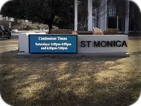 Saint Monica Church Sign